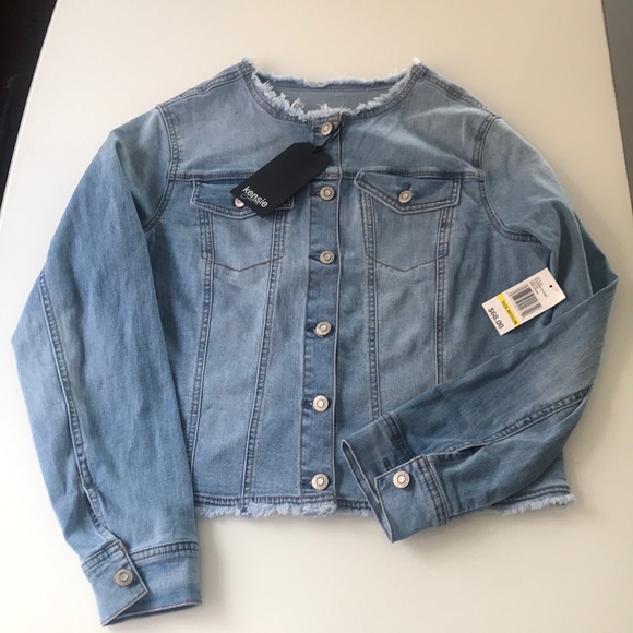 jean jacket with frayed bottom